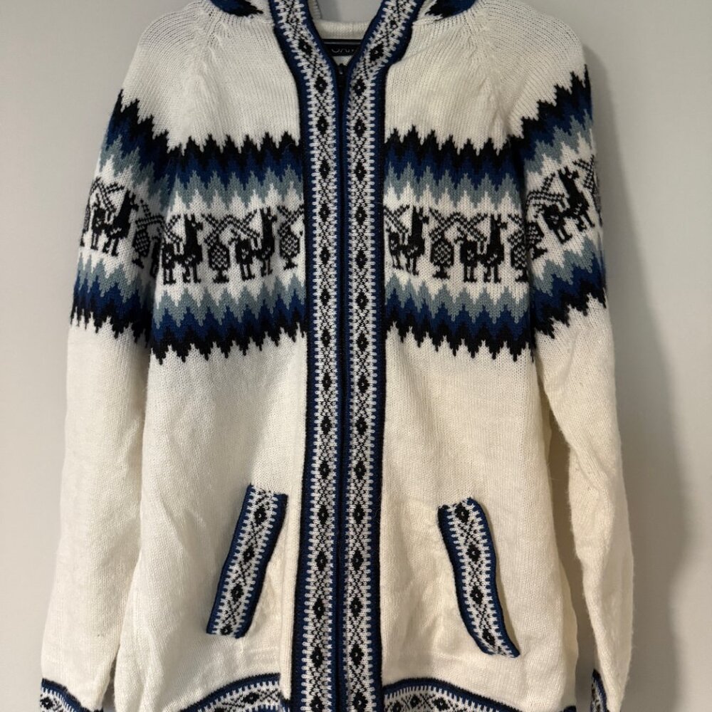 Fair Isle Alpaca Hoodie for Women from Gamboa